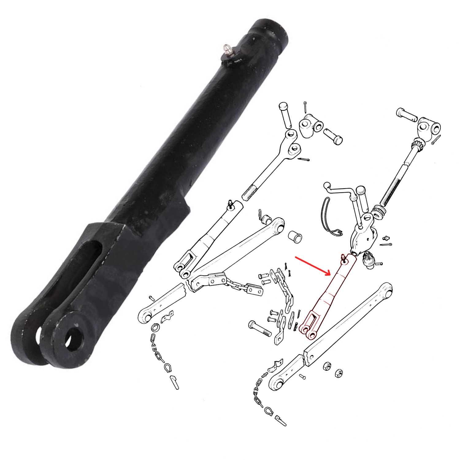 Gabel für Hubspindel Massey Ferguson -897659M1