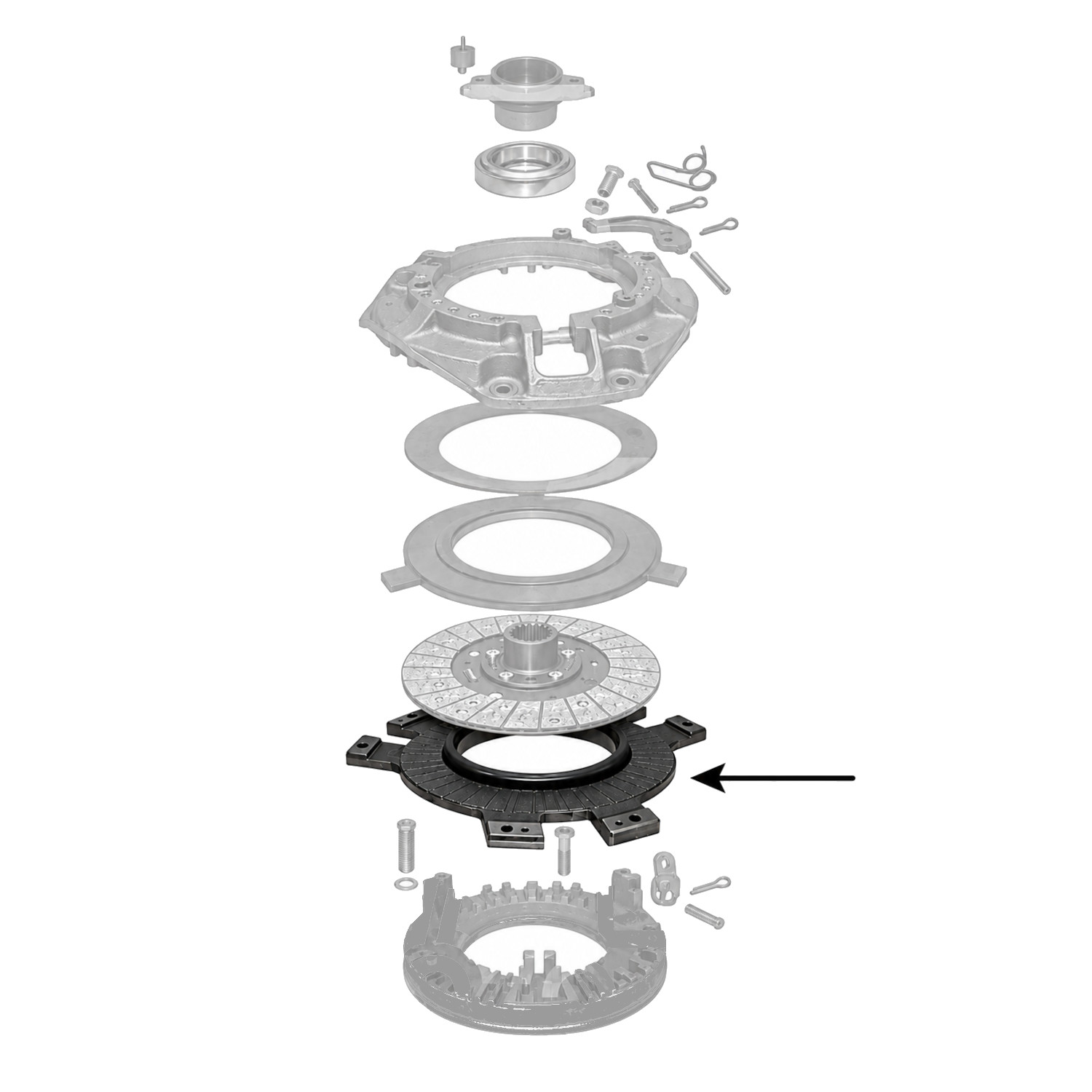 Druckplatte Kupplung MF35 133 135 65 - 175374M1
