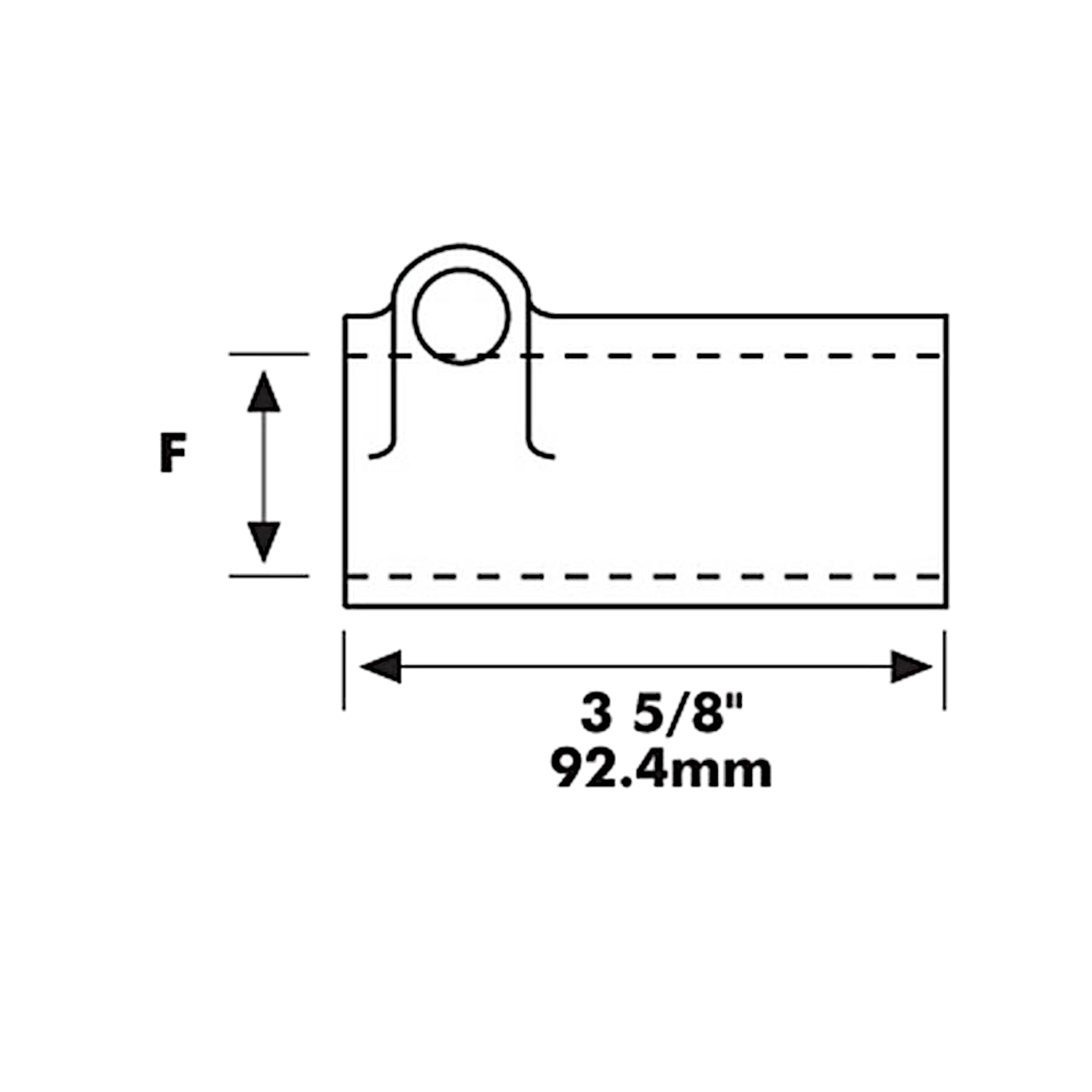 Profilhülse mit Schiebestift 92,4mm lang