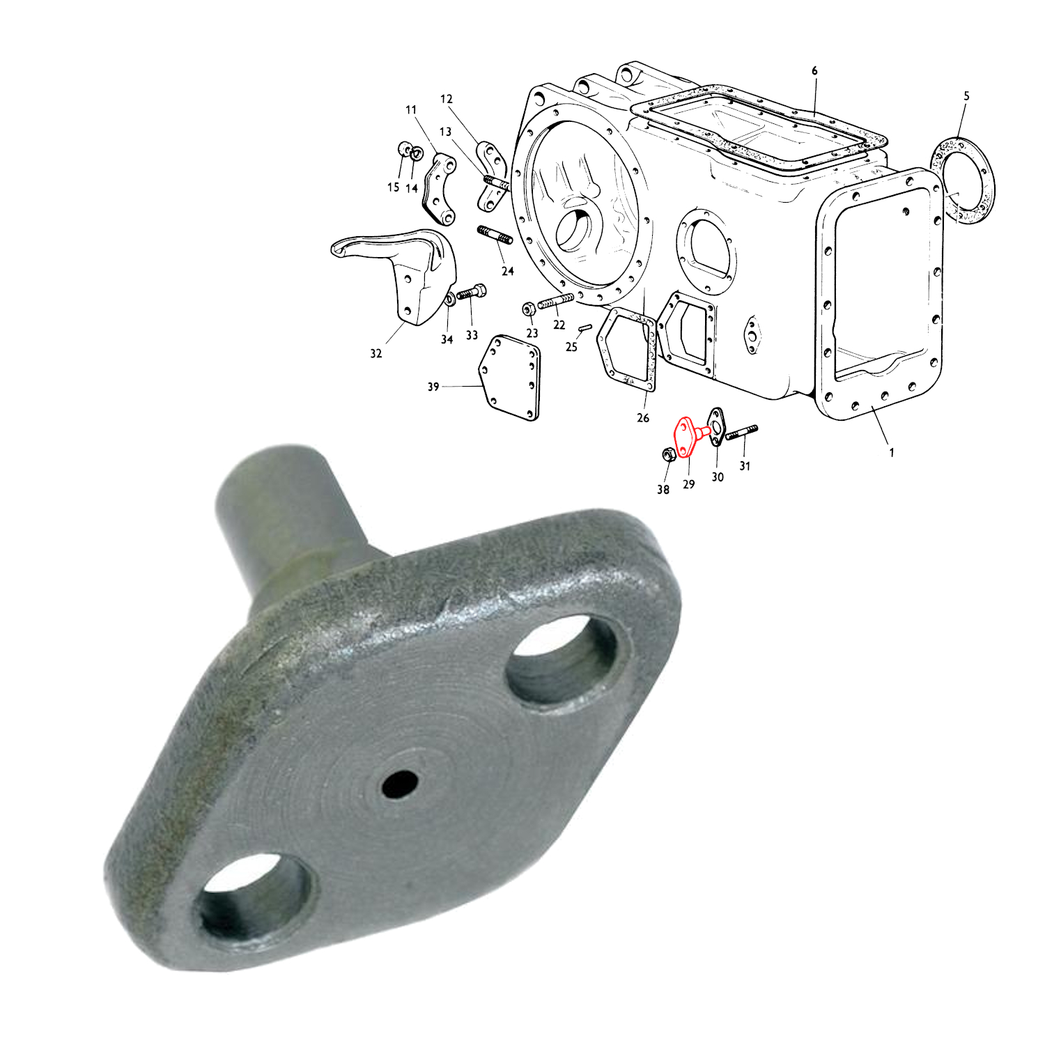 Halter für Hydraulikpumpe MF133 135 165