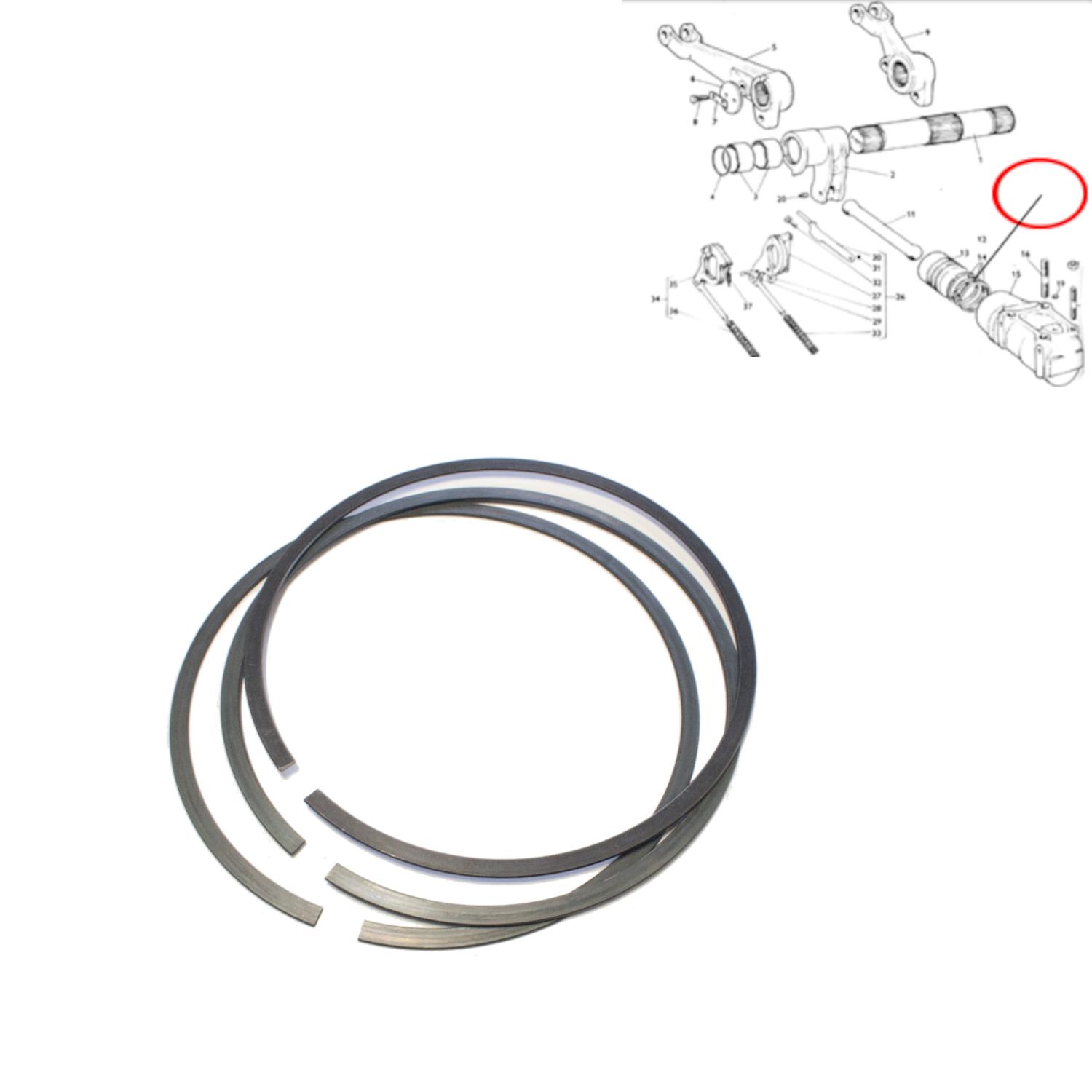 Satz Ringe Hubwerk MF 133 135 165 235 560