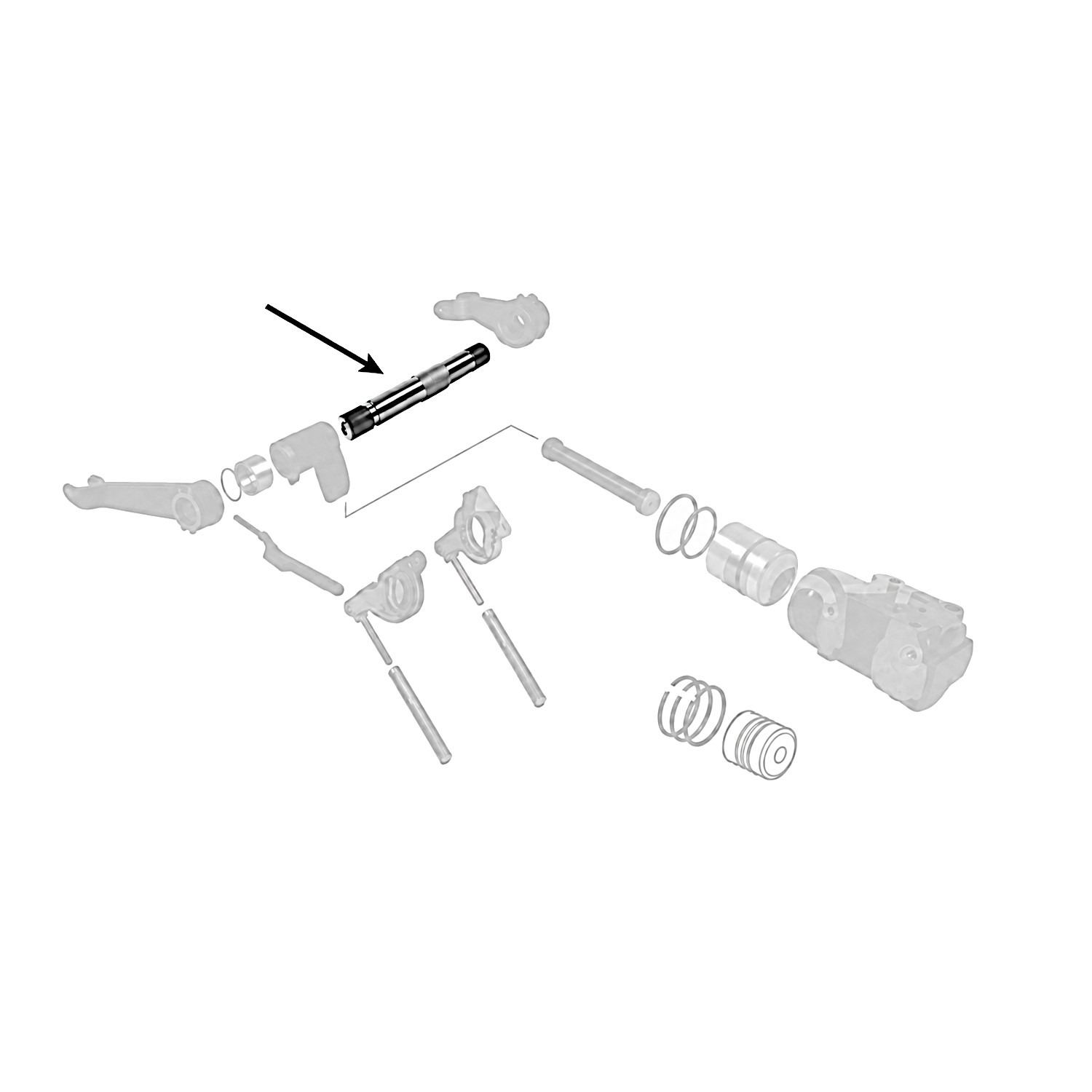 Welle für Hubwerk MF254 274 284 294 - 1825287M2