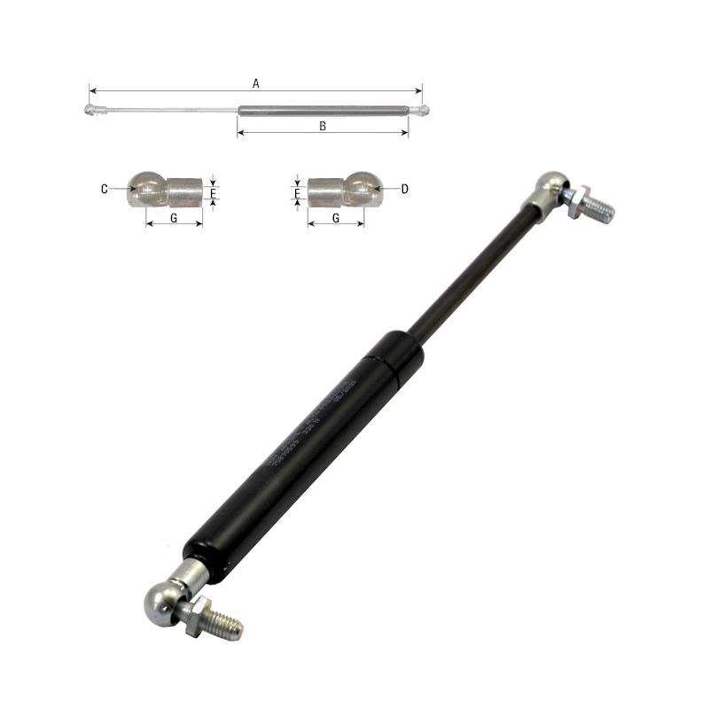 Gasdruckfeder 280mm 330N