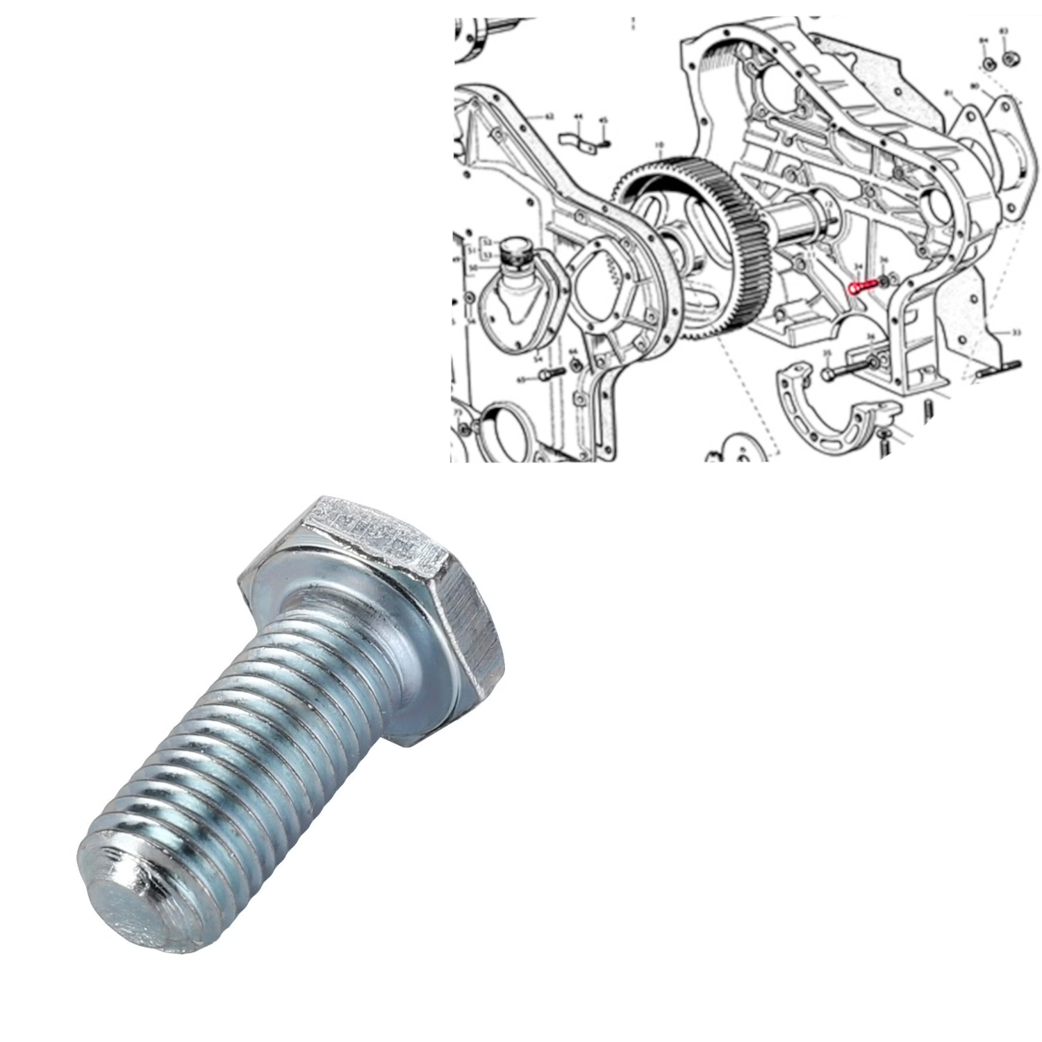 Schraube Bolzen Steuerung MF135 -375732X1