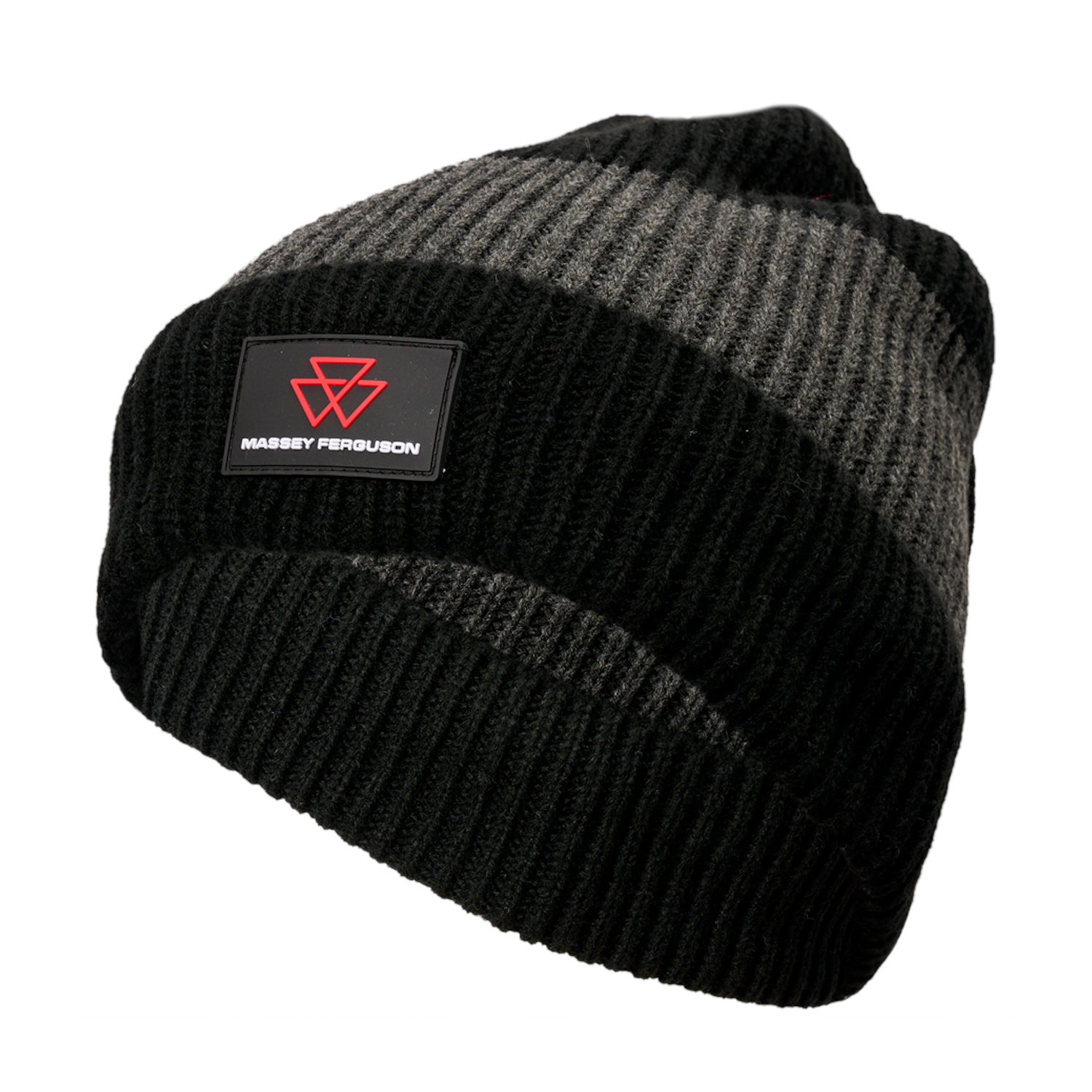 Strickmütze graue Streifen mit MF Logo