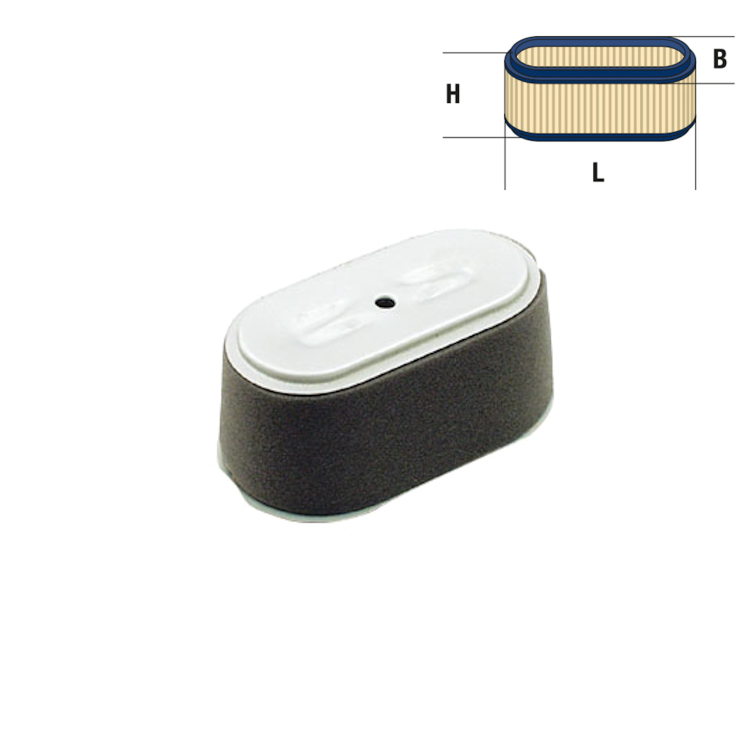 Ovalluftfilter 119 x 68 x 59.5 mm