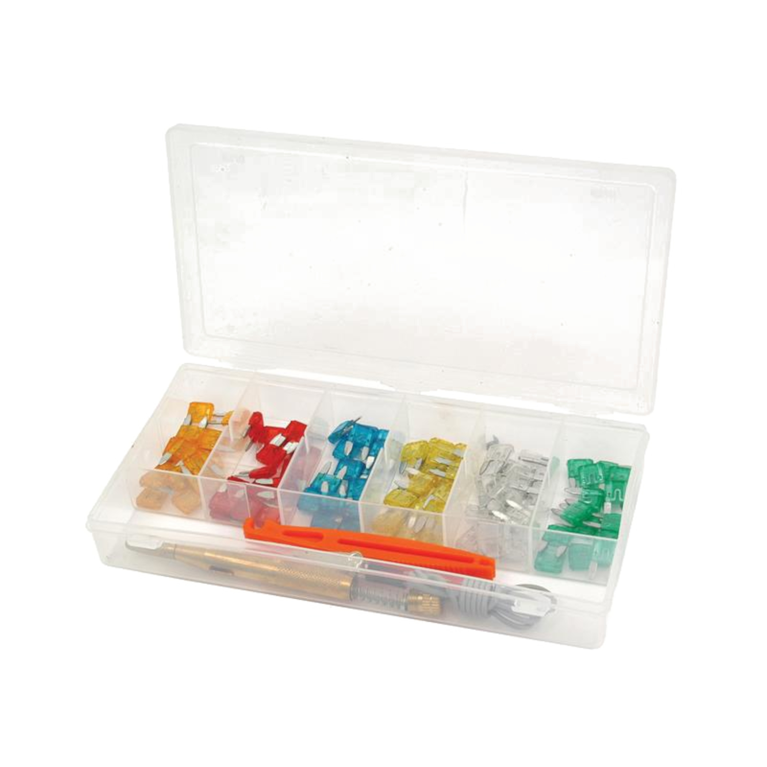 Set Sicherungen Mini 5 bis 30 Ampere mit Prüflampe