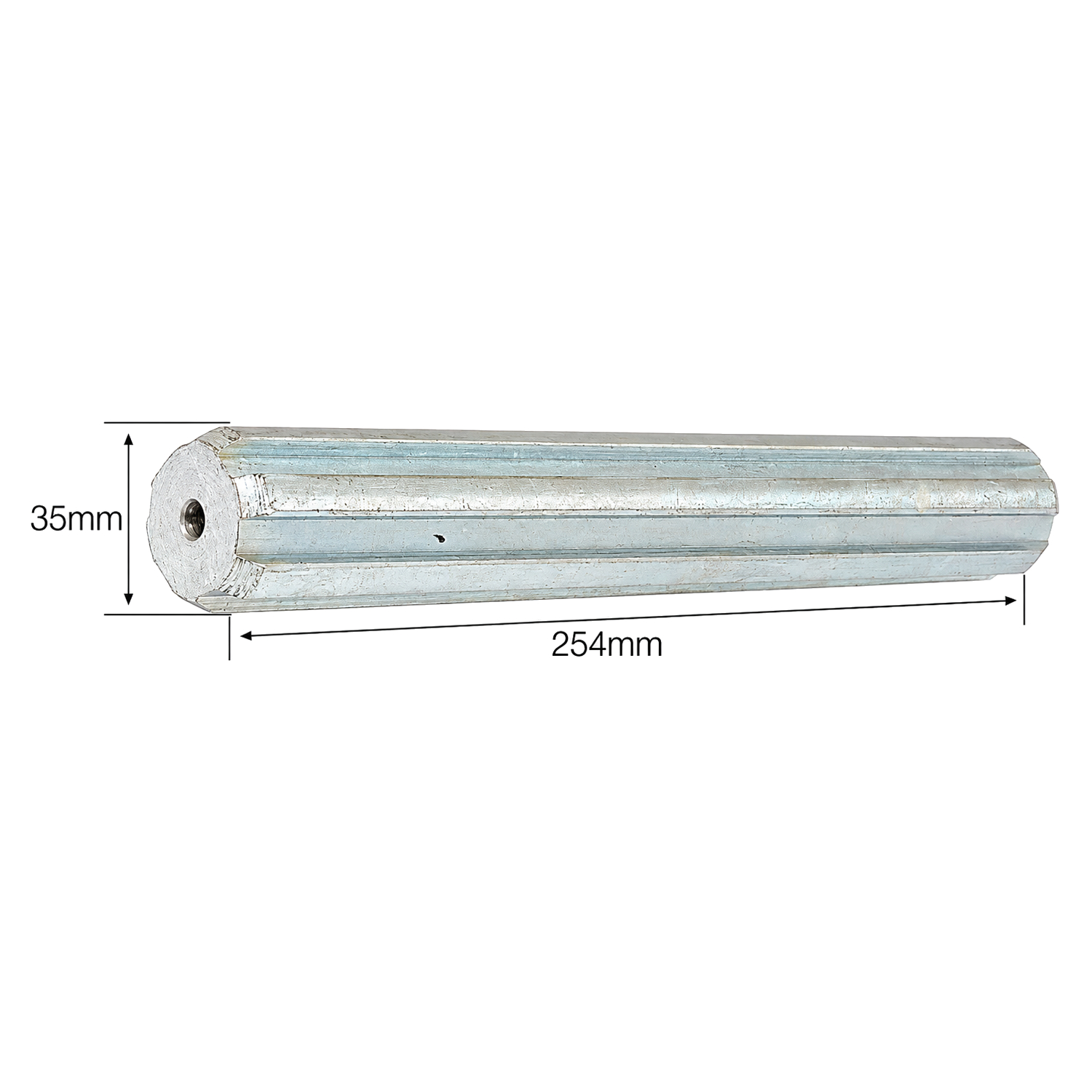 Profilwelle 1 3/8"  6 Zähne 254mm
