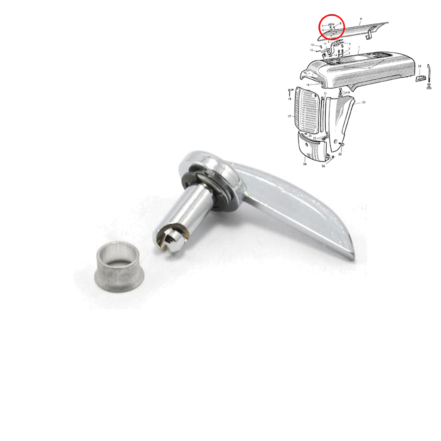 Verrieglungshebel Motorhaube MF35 35X