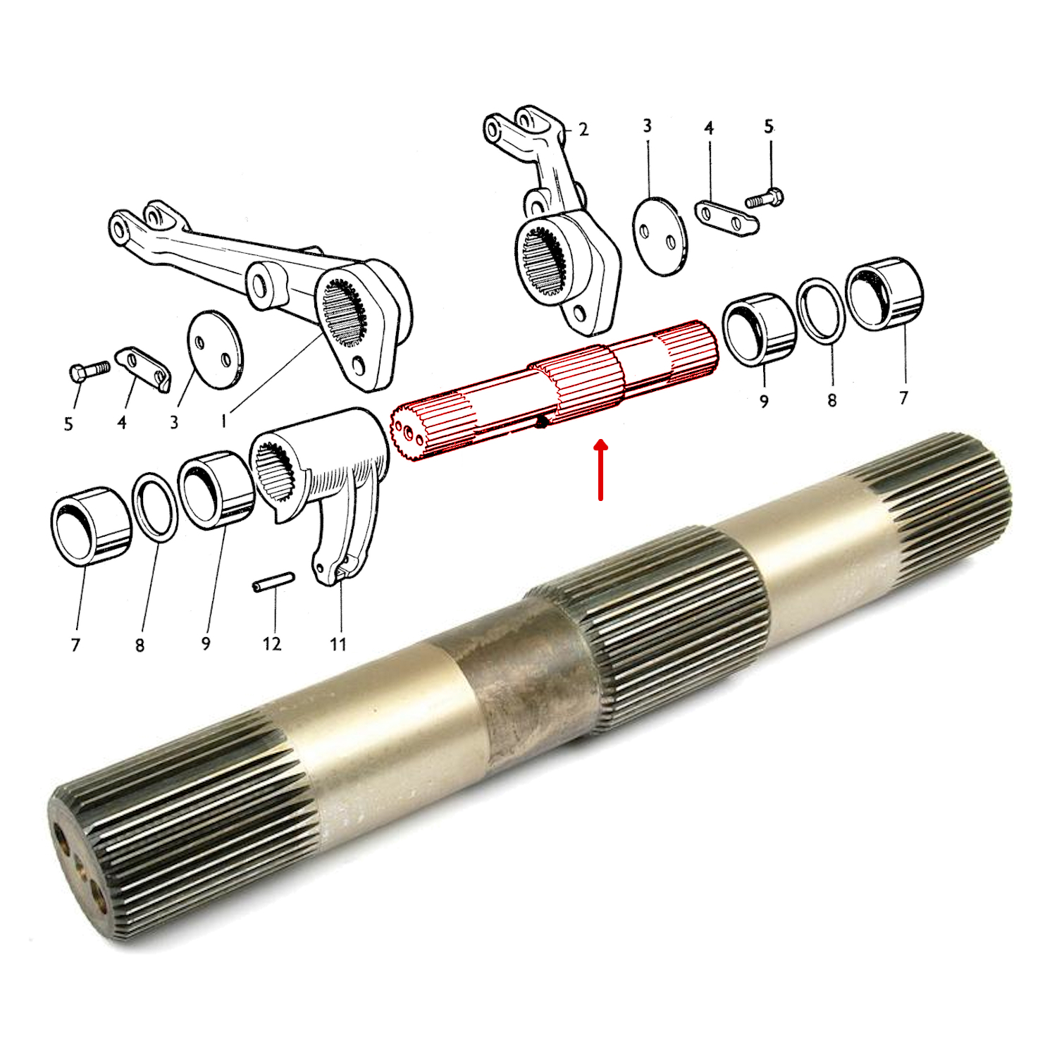 Welle für Hubwerk MF35 65 765 -184359M2