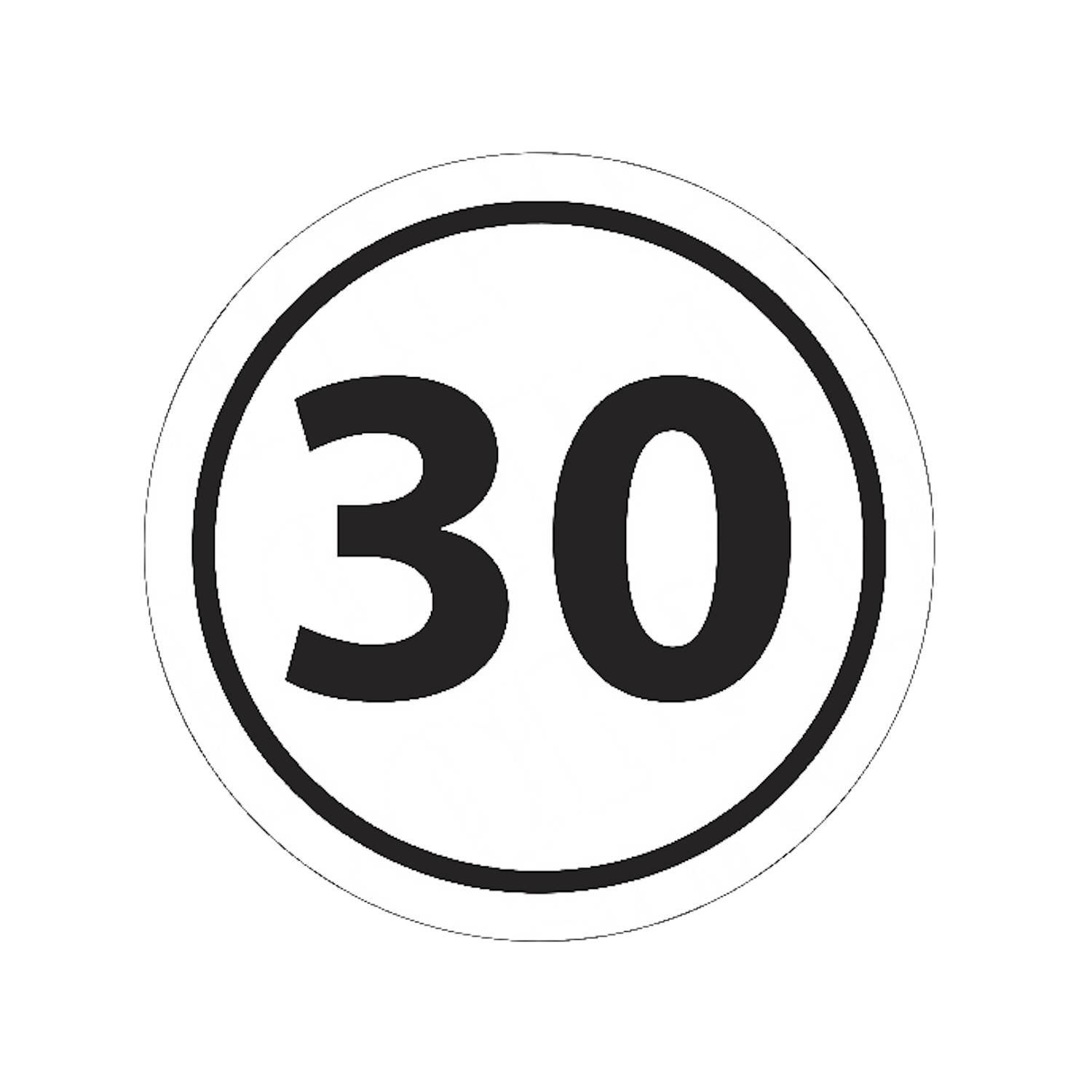 Aufkleber Kilometerschild 30 km/h